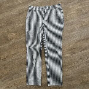 Hollister Black and White Striped High-Rise Pants